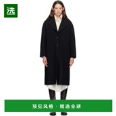 美国直邮 黑色煮羊毛大衣 Harris 1h可退 Wharf London 女装 毛