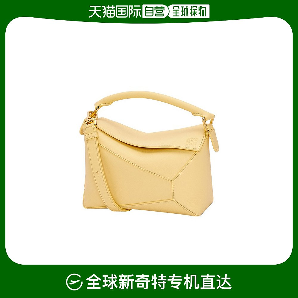 欧洲直邮loewe/罗意威 23新款 puzzle女士小号香草色小牛皮斜挎包