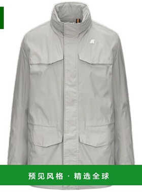 香港直邮K-WAY 男士户外冲锋衣 K4131UW634 SS2025 灰色 高领拉链