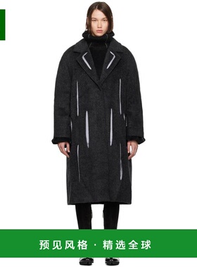 1h可退 【美国直邮】Kiko Kostadinov 灰色Bowie大衣 女装毛呢外