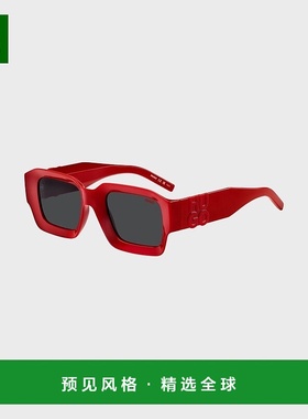 欧洲直邮HUGO BOSS雨果HUGO RED镜腿带有品牌标志的红色太阳