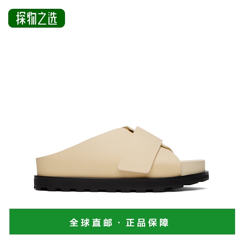 香港直邮Jil Sander Cross-Strap 拖鞋 J50WX0003-P0503