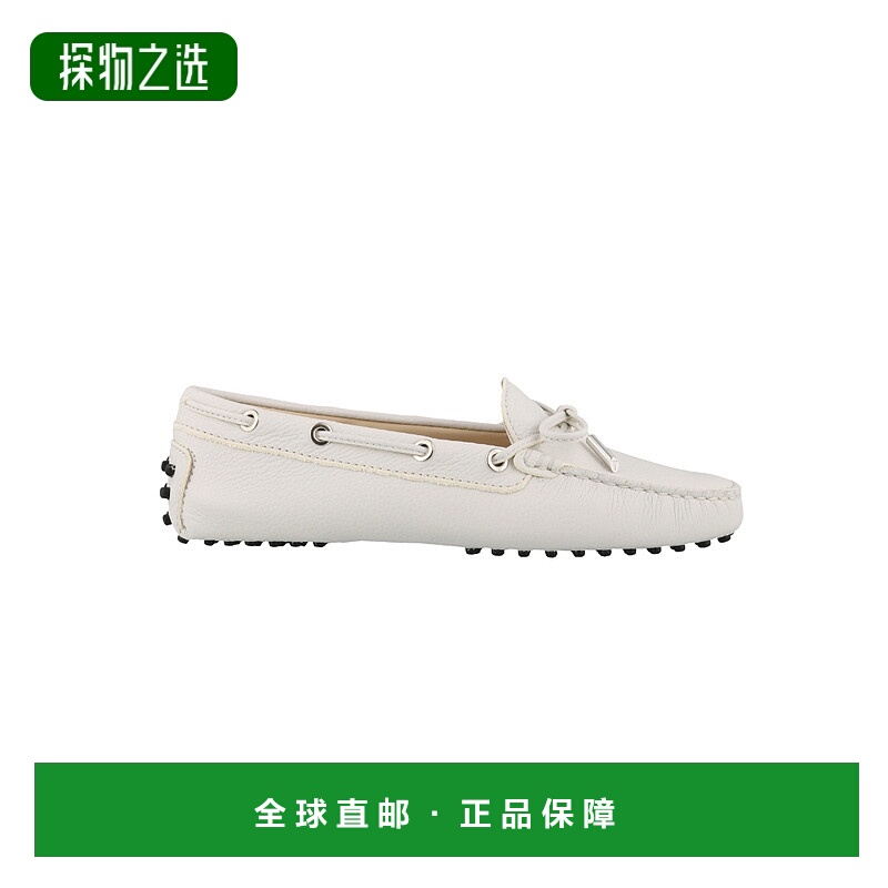 香港直发TODS托德斯女士白色系带乐福鞋休闲百搭XXW0FW050305J1