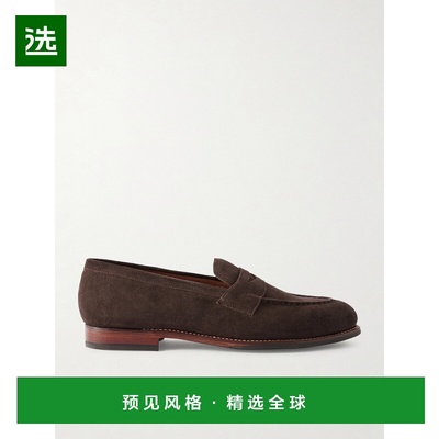 1h可退 Grenson 男士 Lloyd 绒面革乐福鞋 114060PEATSUE