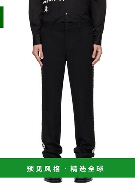 1h可退 【美国直邮】Comme des Garçons Homme Plus 黑色纽扣长裤