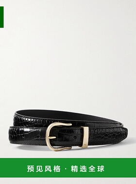 1h可退 香港直邮NILI LOTAN 女士 Louise 仿鳄鱼纹皮革腰带 11755