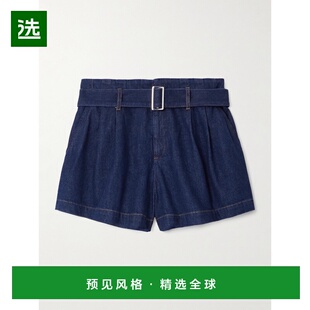 1h可退 香港直邮Frame Denim 女士 Paper Bag 束带褶裥牛仔短裤 0