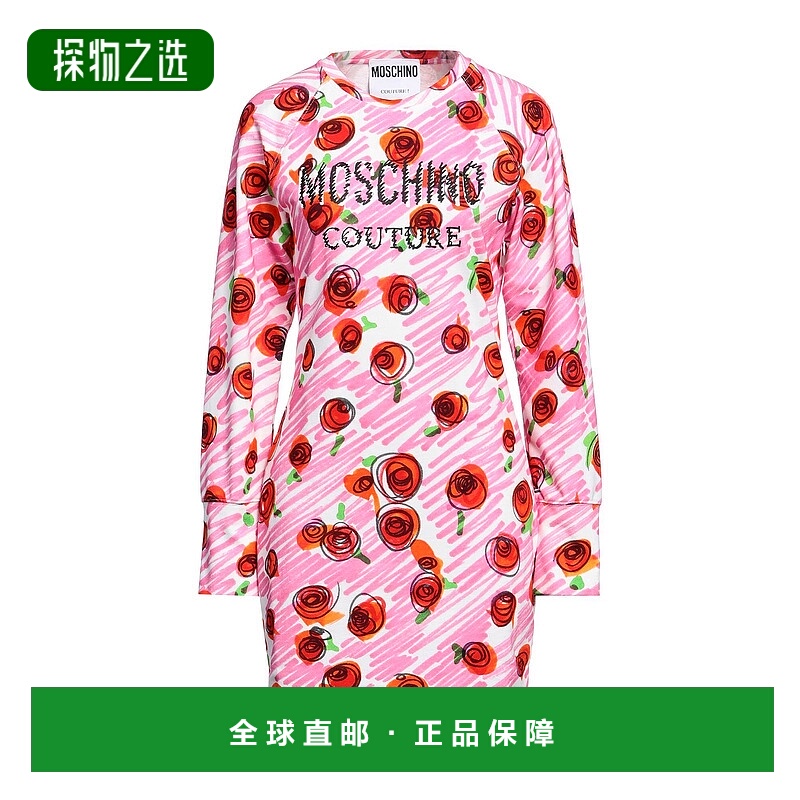 香港直邮Moschino 莫斯奇诺 女士 紧身连衣裙 pink粉色 舒适时尚