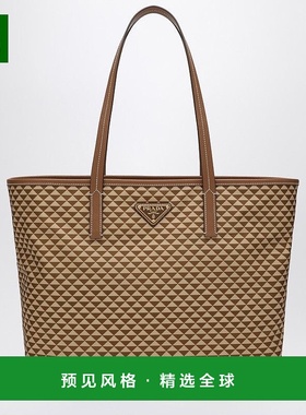 1h可退 香港直邮Prada 普拉达 女士 CARAMEL-COLOURED 印花包包(R