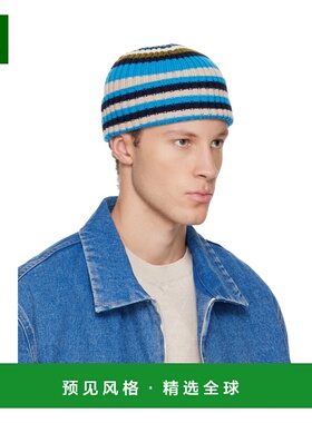 1h可退 香港直邮Marni 条纹罗纹针织帽 CLZC0169Q0UFW620