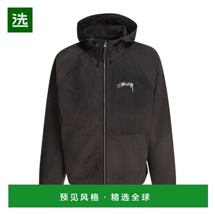 香港直邮STUSSY 男士夹克 1157450001 SS2025 黑色 长袖休闲夹克
