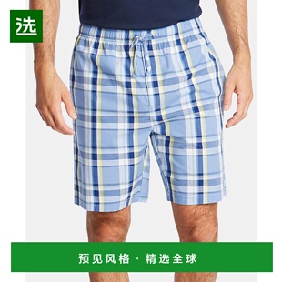 1h可退 【美国直邮】Nautica|男士棉质格子睡衣短裤直筒裤日常休