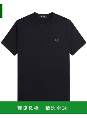 香港直邮FRED PERRY 男士T恤 M3519W28 AW2024 黑色 圆领T恤短袖