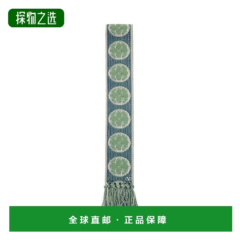 香港直邮valentino 华伦天奴 女士 標誌刺繡流蘇邊圍巾 6W2EN00BA