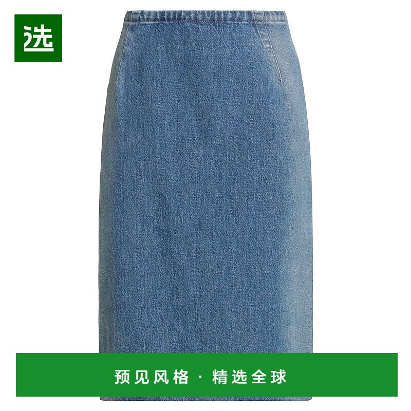 香港直邮versace 范思哲 女士 牛仔半身裙 blue蓝色 舒适时尚