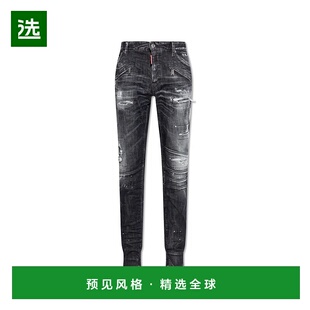 1h可退 香港直邮Dsquared2 二次方 男士 腰带环牛仔裤 S74LB1636S