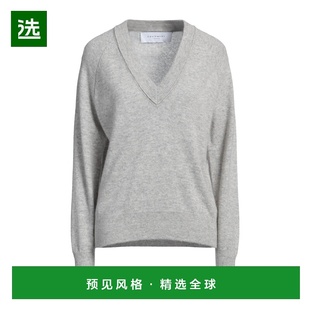 1h可退 香港直邮EQUIPMENT 女士 羊绒混纺毛衣 grey灰色 舒适时尚