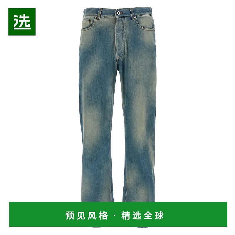 香港直邮off-white 男士 'Diag Patch' 原版牛仔裤 OMYA18WF25DEN