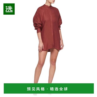 1h可退 【美国直邮】BONDI BORN 亚麻宽松衬衫 Terracotta 女士衬