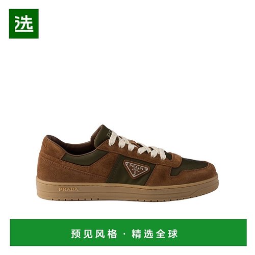 香港直邮Prada Downtown Re-Nylon与绒面皮革运动鞋 2EE364LOWFD0