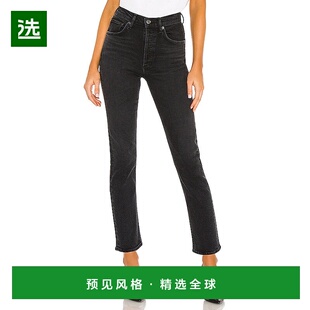 1h可退 香港直邮AGOLDE 女士 Riley 高腰短款牛仔裤直筒裤 A05612