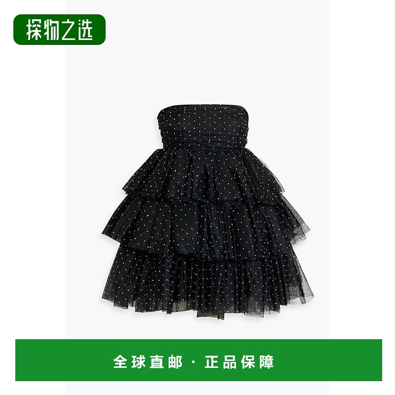 香港直邮ROTATE BIRGER CHRISTENSEN 女士 无肩带层叠水晶装饰薄