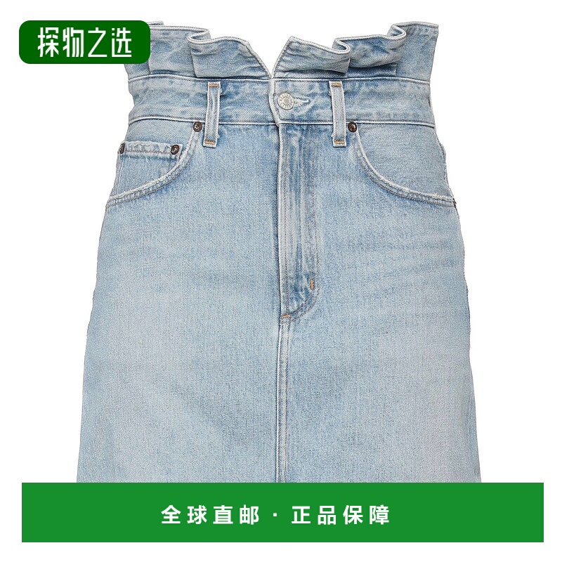 香港直邮AGOLDE 女士 牛仔半身裙 blue蓝色 舒适时尚