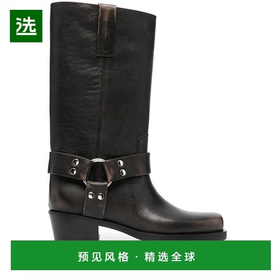 香港直邮PARIS TEXAS 女士靴子 PX662XLTHBBLACK CO 黑色 方头长