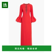 香港直邮MARCHESA NOTTE 女士 1h可退 剪口精饰绉纱礼服 N77K3803