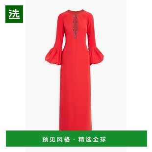 1h可退 香港直邮MARCHESA NOTTE 女士 剪口精饰绉纱礼服 N77K3803