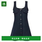 香港直邮GANNI T4096 甘尼 1h可退 女士 迷你连衣裙 blue蓝色 舒