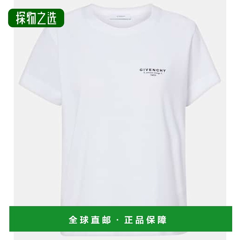 香港直邮Givenchy 纪梵希 女士 Stamp 徽标棉质针织T恤