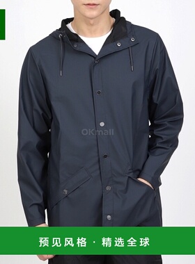 韩国直邮Rains男女款外套夹克衫深蓝色连帽质感舒适百搭12010-47