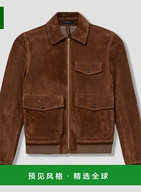 1h可退 香港直邮Drake's 男士 A2 DR2A1U 24824-01 棕色短夹克 DR