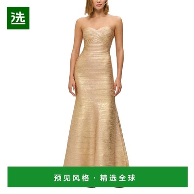 1h可退 【美国直邮】herve leger 女士 连衣裙长裙鱼尾裙