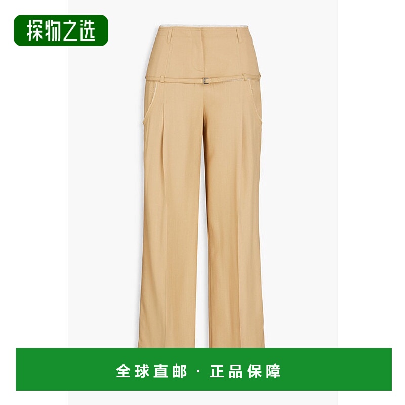 1h可退 香港直邮Jacquemus 女士 Criollo 束带帆布阔腿裤 233PA05
