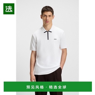 棉质珠地网眼Pol RED带撞色徽标 欧洲直邮HUGO BOSS雨果HUGO