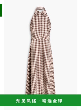 1h可退 香港直邮VERONICA BEARD 女士 Mackey 方格棉布棉混纺挂脖