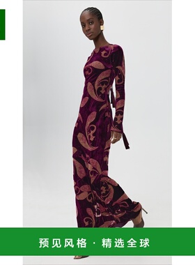 1h可退 香港直邮retrofete 女士 Iona 天鹅绒连衣裙  舒适时尚