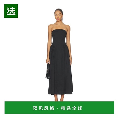 1h可退 香港直邮Weworewhat 女士 抹胸束腰褶皱连衣裙 WWD14802
