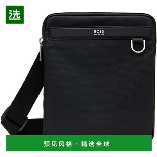 香港直邮BOSS 波士 男士 黑色 Smooth & Structured Reporter 斜