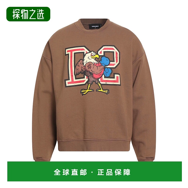 香港直邮Dsquared2 二次方 男士 卫衣 brown棕色 舒适时尚