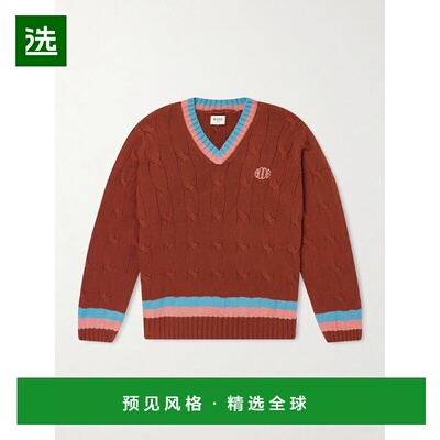 1h可退 Bode 男士 Logo刺绣粗线针织棉质毛衣 MRS26KT010