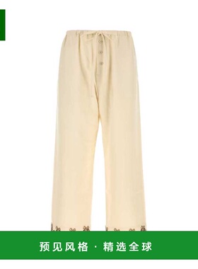 1h可退 香港直邮Bode 男士 奶油色羊毛慢跑裤 MRF25BT037CREAM