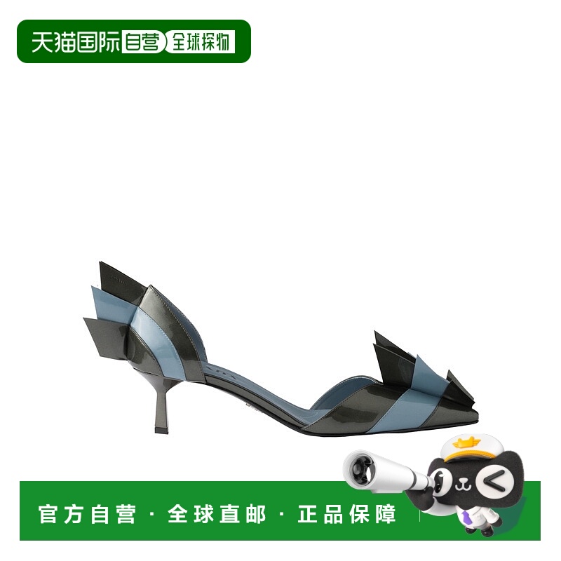 香港直邮Prada 双色漆皮 D'Orsay 高跟鞋 1I971N05GFB055普拉达