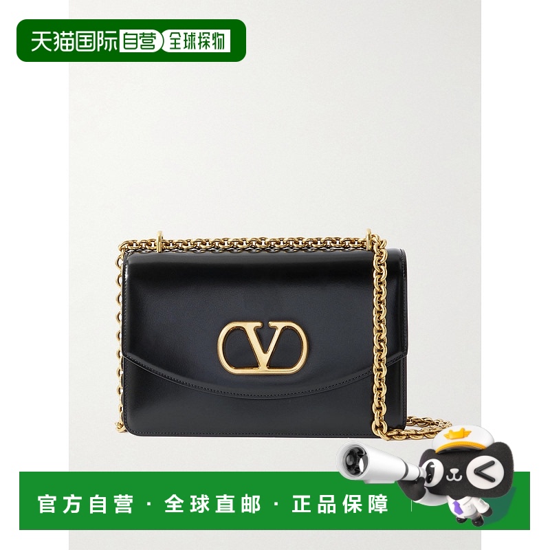 香港直邮Valentino 华伦天奴 女士 黑色皮革肩包 6W0B0R16GCB
