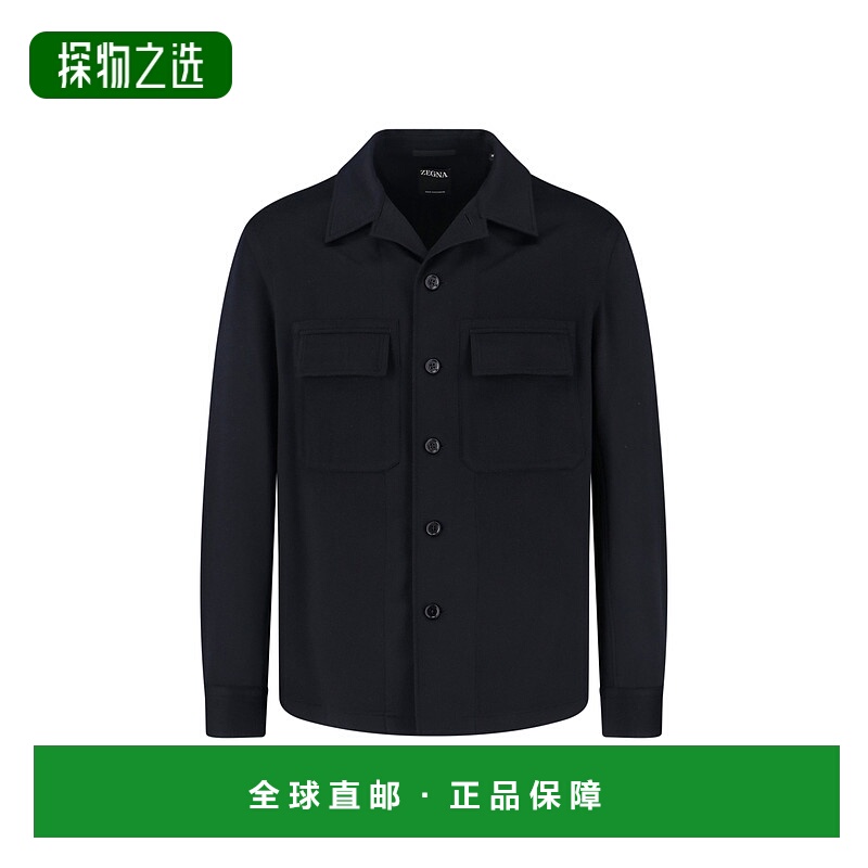 1h可退 香港直邮Zegna 杰尼亚 男士 ZEGNA 黑色衬衫 RE8V46SOT6B2