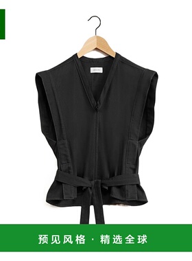 香港直邮Lemaire V领无袖背心 TO1227LD1004BK
