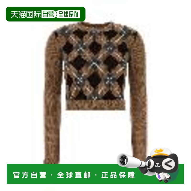 1h可退 香港直邮Prada 普拉达 女士 驼色羊绒毛衣 P24S2VSOOO172D