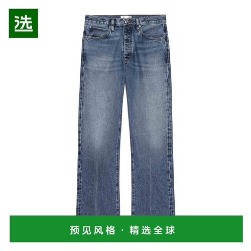 香港直邮FRAME 女士牛仔裤 10052100140 AW2025 蓝色 高腰直筒牛